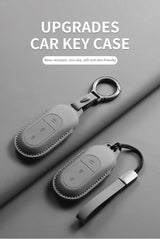 Leather Car Key Case Cover LEAPMOTOR B10 C01 C11 Original Color Remote Key Bag Shell Keychain Accessories Car Key Case Cover