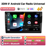 Android Head Unit 9 Inch CarPlay for Universal Vehicles