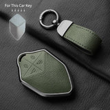 Metal and Leather Car Key Case Cover For Changan DEEPAL S7 SL03 2022 2023 2024 Car Key Case Protect Fob Car Key Case OEM