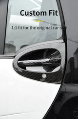 Carbon Fiber Door Handle Cover Smart 451 Fortwo Car Interior Accessory GMUNI