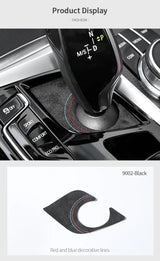 For BMW 5 Series G30 G38 6GT Center Console Gear Shift Panel Trim Sticker Car Premium Interior Accessories Made of Alcantara