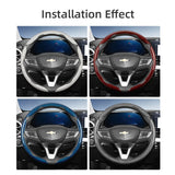 Carbon Fiber Texture Steering Wheel Cover for Chevy Silverado Car Interior Accessory Hocasen