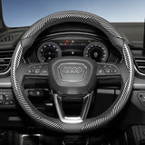 Audi Carbon Fiber Steering Wheel Cover for D-Shape