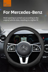 Breathable Leather Steering Wheel Cover for Mercedes C Car Interior Accessory Hocasen