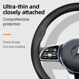 Breathable Leather Steering Wheel Cover for Mercedes C Car Interior Accessory Hocasen