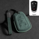 Suede Car Key Case Cover For Cadillac