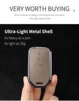 Metal and Leather Car Key Case Cover for Honda CRV and Civic Models
