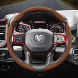 Anti-Slip Suede Steering Wheel Cover for Ram 1500