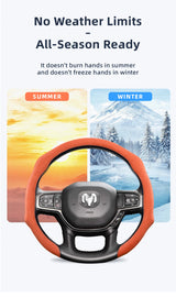 Dodge Suede Steering Wheel Cover Durable Non-Slip