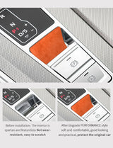 For Audi A6 A7 A7L(2019-2023) Sport Made of Alcantara Center Console Handbrake Button Knob Trim Sticker Interior Accessories