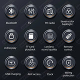 1Din Universal Bluetooth Car MP3 Radio with USB AUX Car Interior Accessory AKAMATE