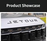 For Jetour T2 i-DM Ich - X K3 Car Emblem Blackout Sticker Grille Light Letter Badge Black Warrior Matte Black Emblem Accessor