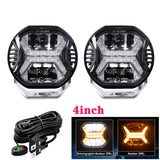 2pcs Car Led Work Light Bar Emark Approved 5.75 Inch/4 Inch Driving Light 12V 24V DRL For Jeep Lada Offroad 4x4 For UTV SUV Boat