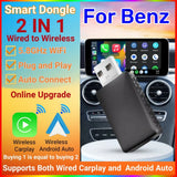 2-in-1 Wireless CarPlay and Android Auto Adapter for Mercedes CarPlay Adapter OEM