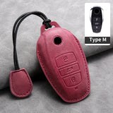 Car Key Cover For VW Volkswagen Touareg 2011-2018 Leather Car Key Case Cover For Touareg Car Interior Accessory | Car Key Cov