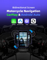 5.0" Removable CarPlay GPS Display Universal Motorcycle Android Head Unit EKIY