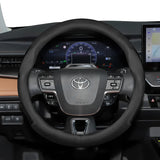 Breathable Leather Steering Wheel Cover for Toyota Car Interior Accessory Hocasen