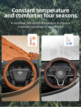 Leather Steering Wheel Cover for Nissan Qashqai Note Car Interior Accessory Hocasen