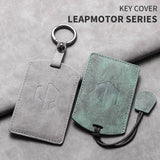 Car Remote Key Case Cover For Leapmotor C16 B01 C10 C11 Sheep Suede Car Key NFC Card Protector Shell Kychain Holder Accessori