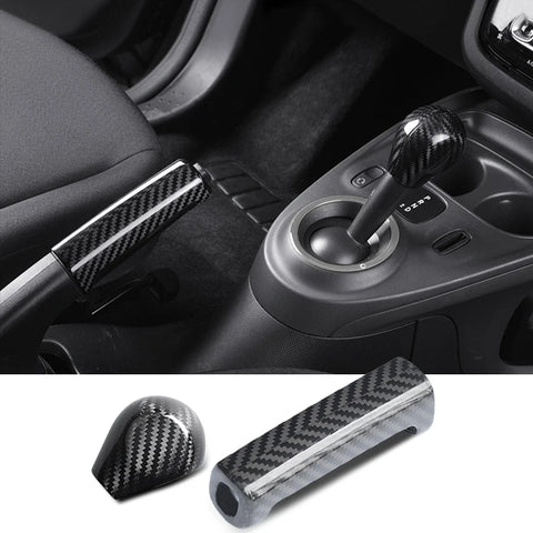 Carbon Fiber Gear Stick Shift Cover for Smart 453 Car Interior Accessory GMUNI