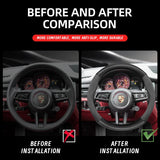Porsche Suede Carbon Fiber Texture Wheel Cover 992 Car Interior Accessory Hocasen