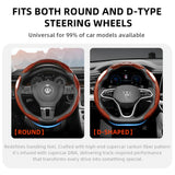 Carbon Fiber Wheel Cover Snap-On for VW Golf Tiguan Car Interior Accessory Hocasen