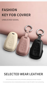 Leather Car Key Case Cover Car Interior Accessory OEM