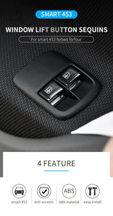 Window Lifter Sequins Trim for Smart Fortwo 2015 Car Interior Accessory GMUNI