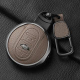 Metal and Leather Car Key Case Cover for Bmw Mini