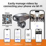 4K Motorcycle Dash Cam GPS WiFi Waterproof Universal DVR Dashcam AKAMATE