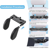 Ergonomic Car Side Sleep Pillow, Durable PVC Leather Memory Foam Headrest Pillow, All-Season Comfort Pillow for Travel Nappin