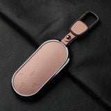 Aluminum Alloy Goatskin Car Key Case Cover For Aito M9 2024