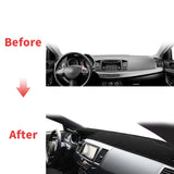 Anti-Glare Dashboard Cover Mat for Mitsubishi Lancer 2008–2016 Dashboard Mat CATUSIKI