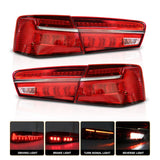 LED Tail Light Assembly for Audi A6 C7 2012-2015 Car Interior Accessory MAGIC COLORM Red Surface