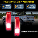 LED Taillight Assembly Red Lens for Ford F100 Bronco Car Interior Accessory iJDM