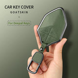 Metal and Leather Car Key Case Cover For Changan DEEPAL S7 SL03 2022 2023 2024 Car Key Case Protect Fob Car Key Case OEM