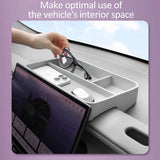For Leapmotor B01 B10 Central Control Screen Dashboard Rear Silicone Storage Box Organizer Tray Car Interior Accessories Car