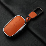 Metal and Leather Car Key Case Cover For Honda Civic 11th 2022 for Honda 2022 2023 2024 Civic for Accord CR-V HR-V Pilot