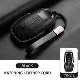 Leather car key case cover for 5 Ford models