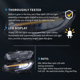 LED Headlights w/DRL & Sequential Signal for Civic 16-21