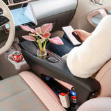 For Leapmotor T03 20-25 Central Console Armrest Box Leather Storage Box Wireless Charging Handrest Organizer with Cup holder