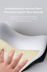 Premium Adjustable Memory Foam Car Neck Pillow with Ice Silk Fabric