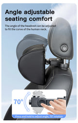 Leather Car Seat Headrest Cushion with Multi-Function Memory Foam Car Neck Pillow
