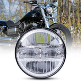 Black 5.75Inch Motorcycle Projector Led Headlight 5.75" H4 Headlamp With DRL For Harley Bike For Sportsters XL XG XR VRSCD Dyna