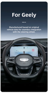 Breathable Leather Cover for Geely D-Shaped Wheel Car Interior Accessory Hocasen