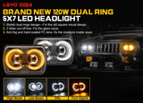 Latest Style 2pcs 7X6 5X7 Led Headlights For Jeep Wrangler YJ Cherokee XJ H6014 H6052 H6054 H4 Headlamp Car Accessories Led L