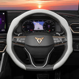 Perforated Leather Steering Wheel Cover for Cupra