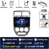 Android 15 Multimedia Stereo with GPS for Dodge Caliber 2007–2012