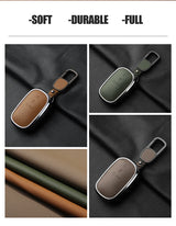 Metal and Leather Car Key Case Cover For Honda Civic 11th 2022 for Honda 2022 2023 2024 Civic for Accord CR-V HR-V Pilot Car