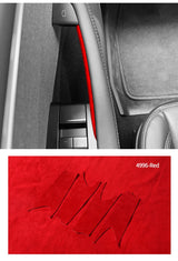 For Tesla Model 3 Model Y Door Inner Handle Trim Frame Decorative Sticker Car Interior Tuning Accessories Made of Alcantara